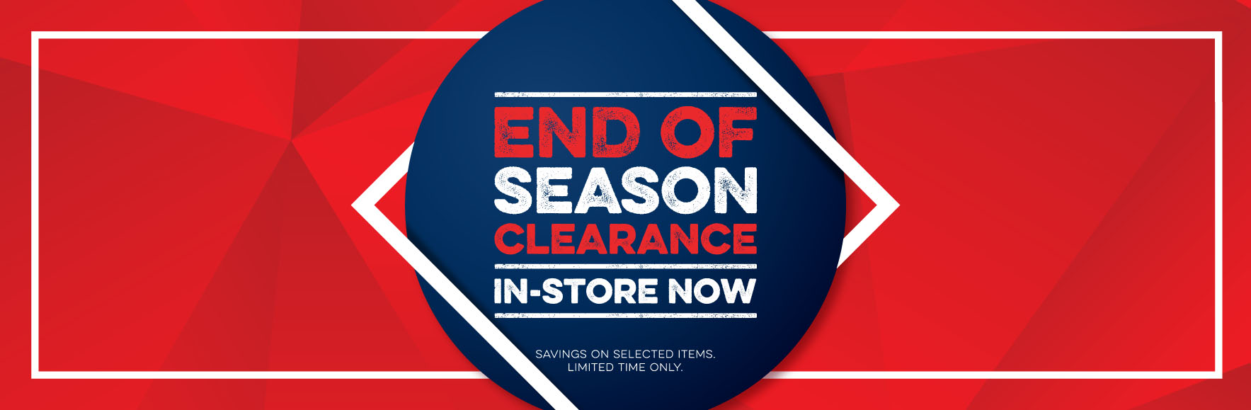 End of season clearance in-store now